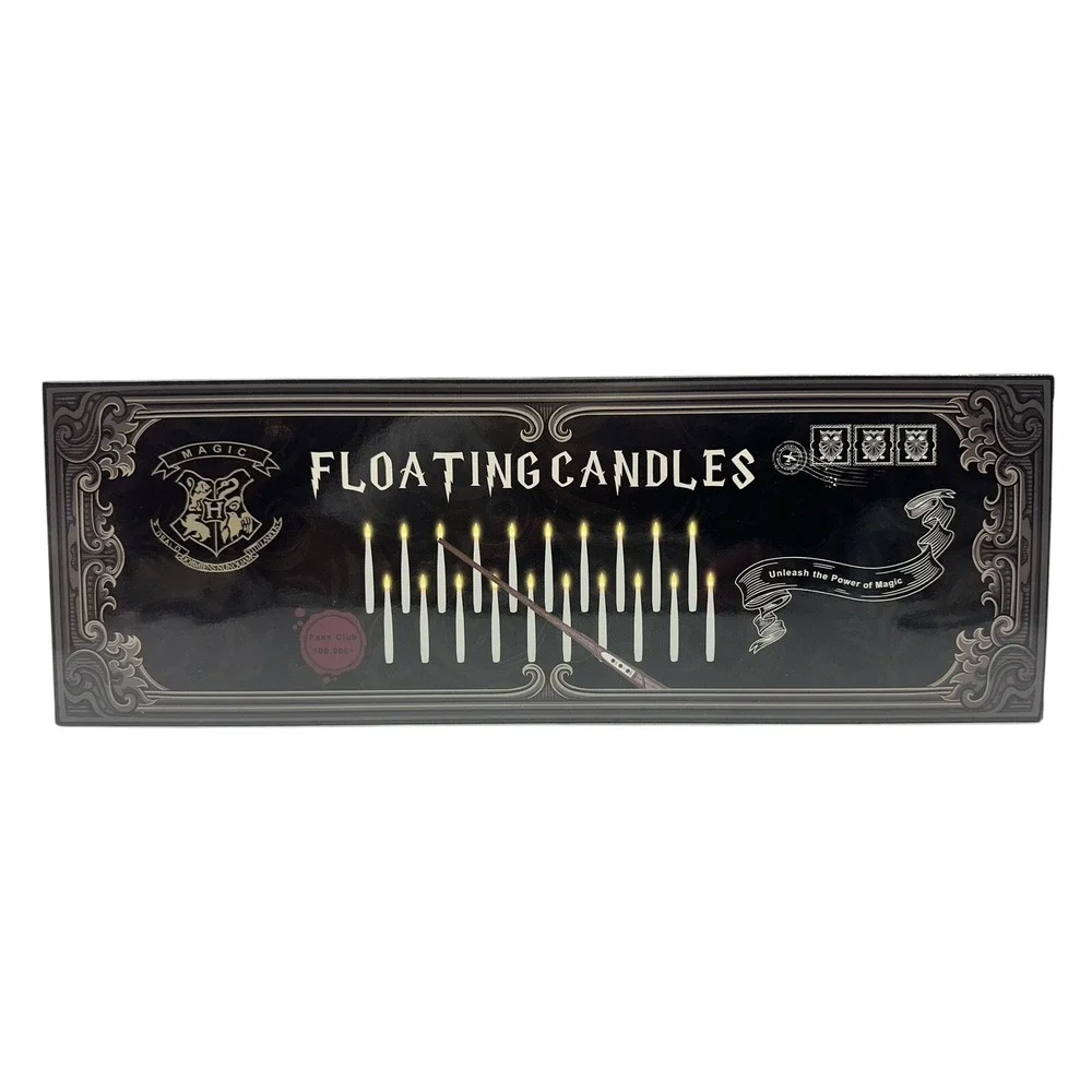 Harry Potter Style Floating Candles w‎ Wand 20 PCs Magic Hanging Flickering